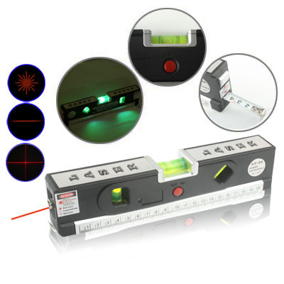 Laser Level with Tape Measure Pro 4 (100cm) / Level Bubbles with LED Light, LV-04